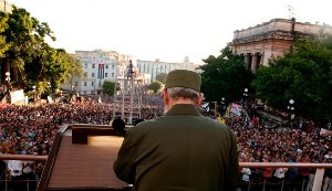 Rede Fidel Castros vor der Universität Havannas, Spetember 2010