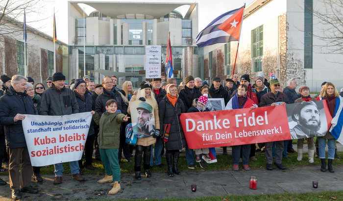 Gedenken an Fidel in Berlin