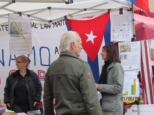 Infostand 1. Mai Freundschaftsgesellschaft BRD-Kuba