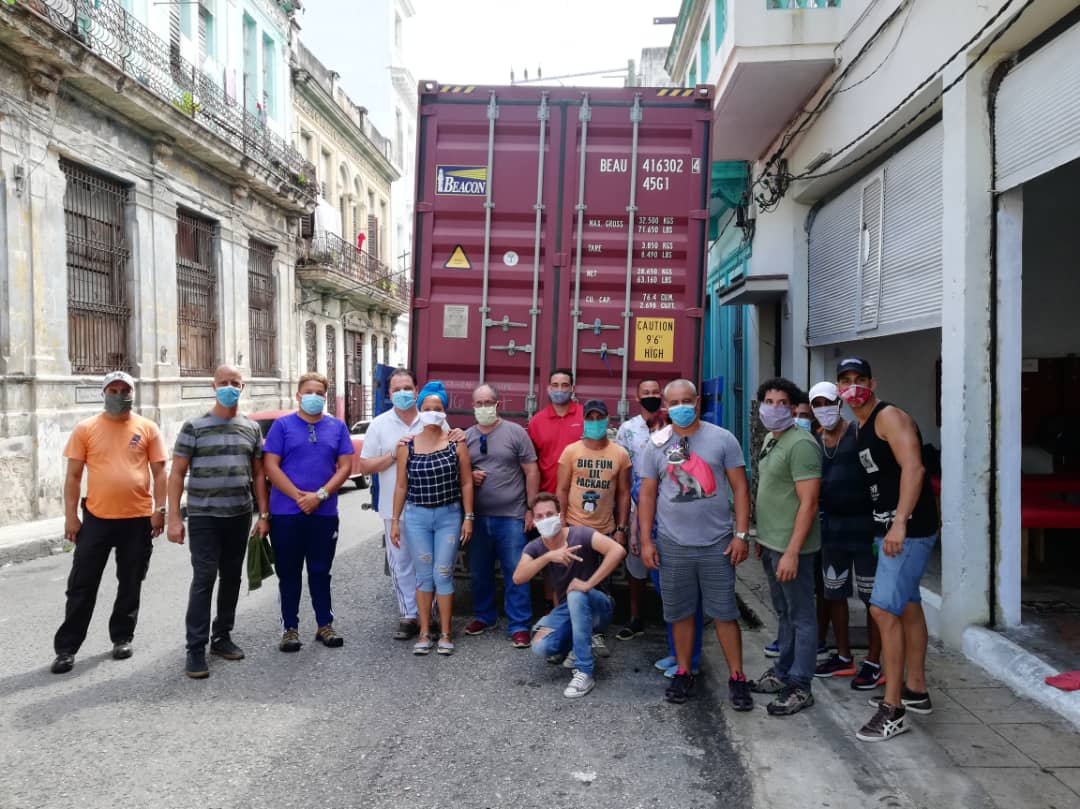 'Cuba Hilfe Container in Havanna
