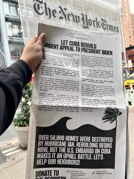 Anzeige in der New York Times
