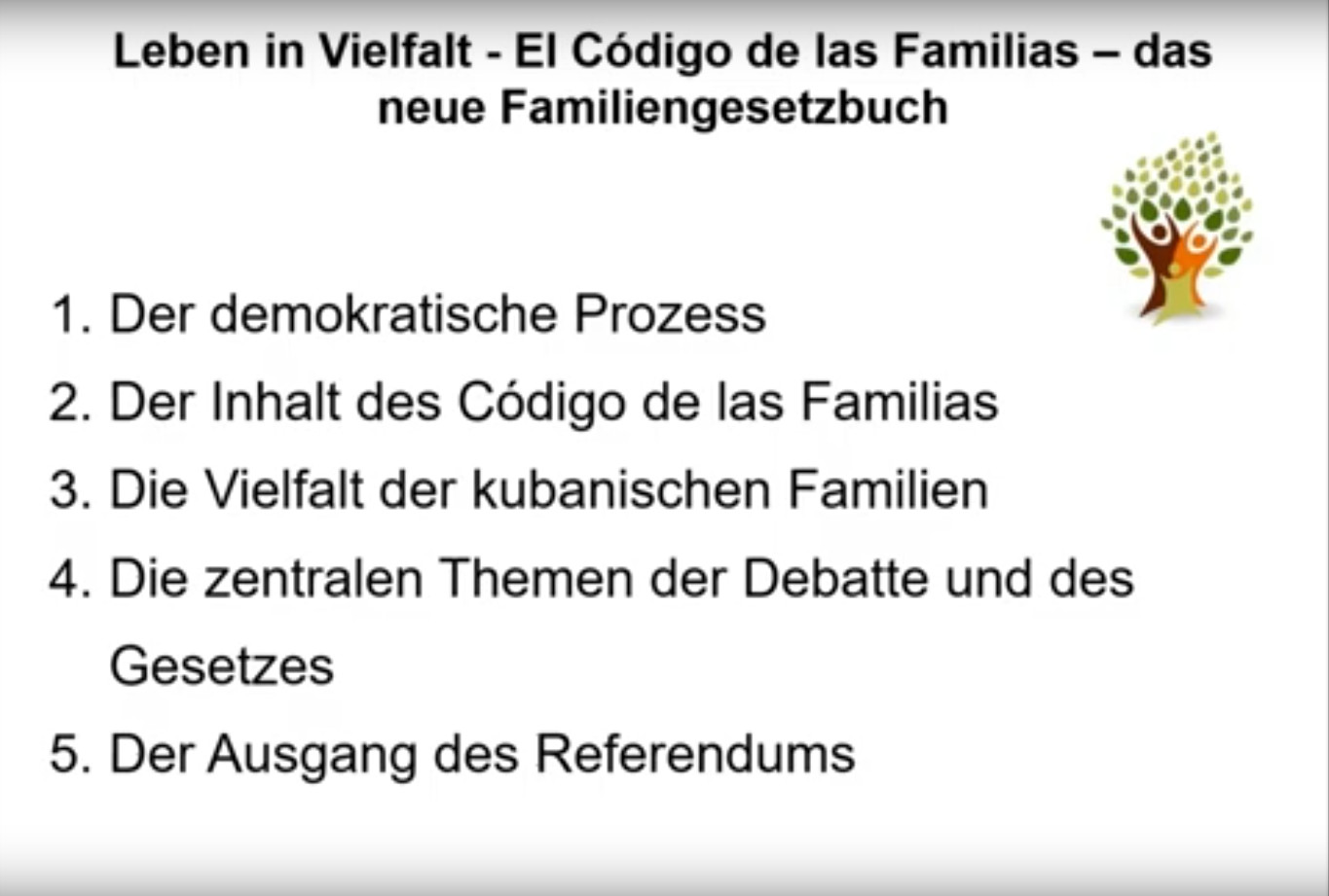 Leben in Vielfalt - Das neue Familiengesetz in Cuba