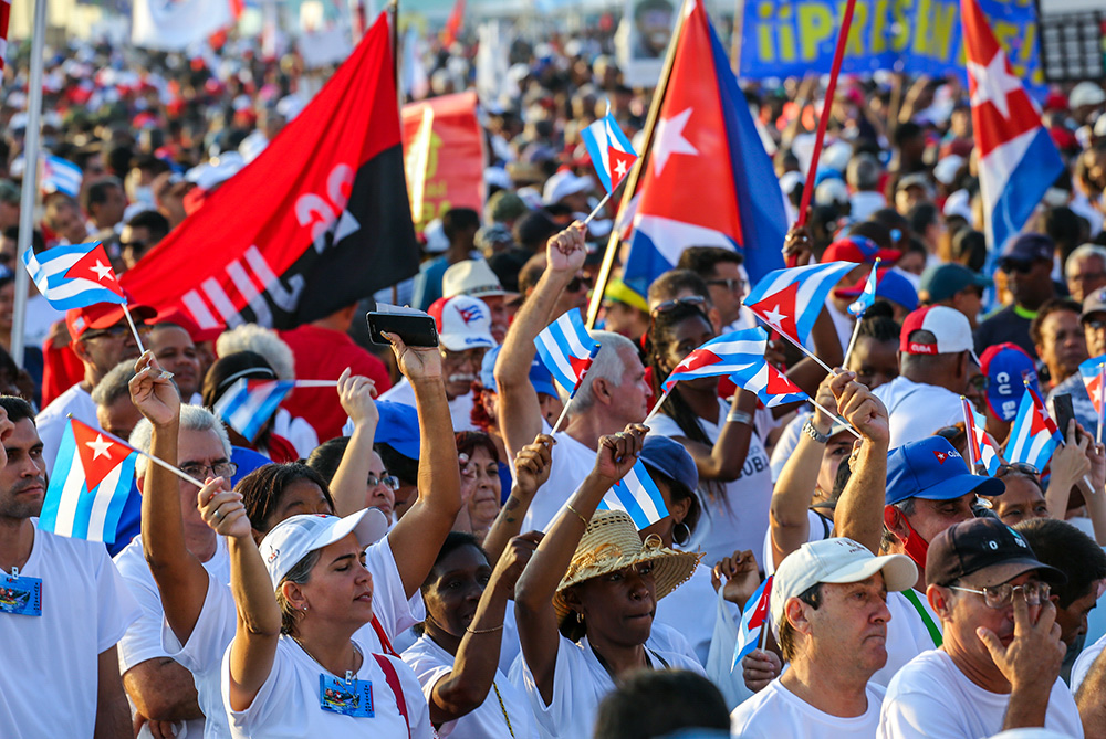 Demonstration zum Tag der Arbeit in Havanna