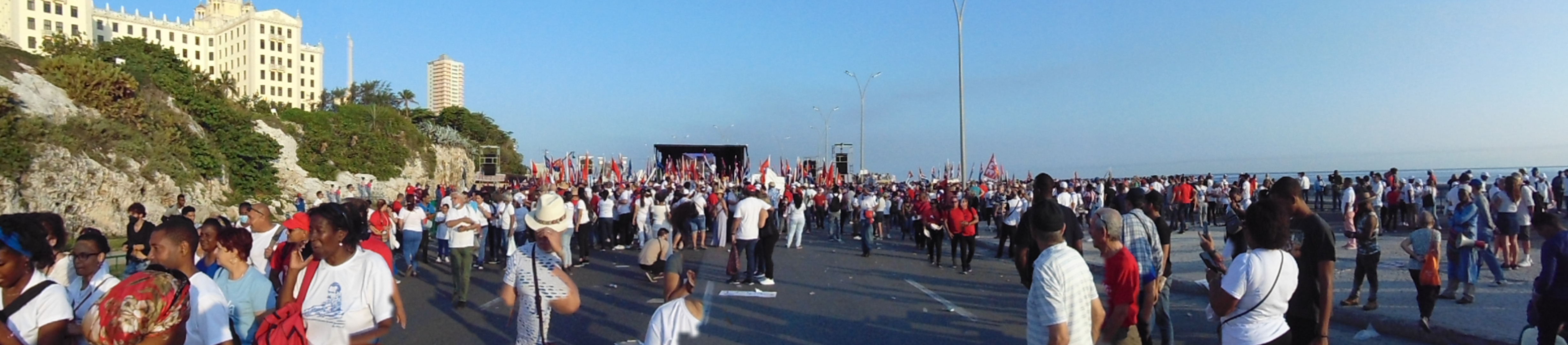 Kundgebungsende zum Tag der Arbeit am Malecon