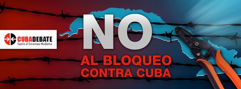 No al Bloqueo contra Cuba