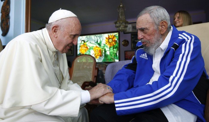Papst Franziskus und Fidel Castro