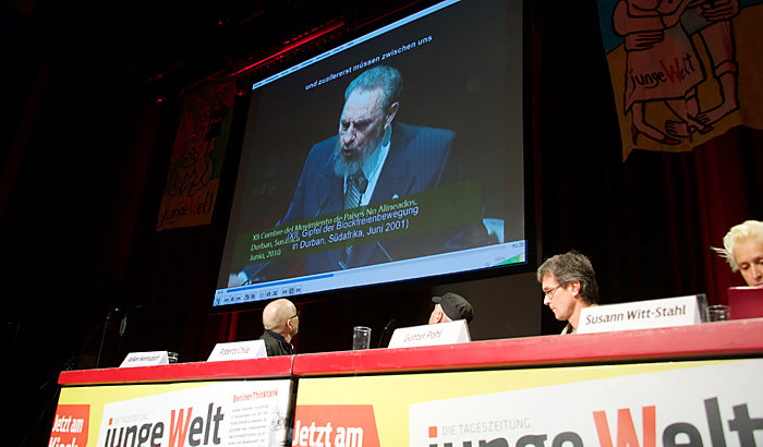 Fidel castro auf der Rosa-Luxemburg-Konferenz