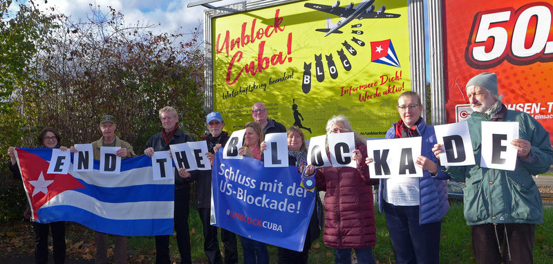 Protest gegen die Blockade in Chemnitz