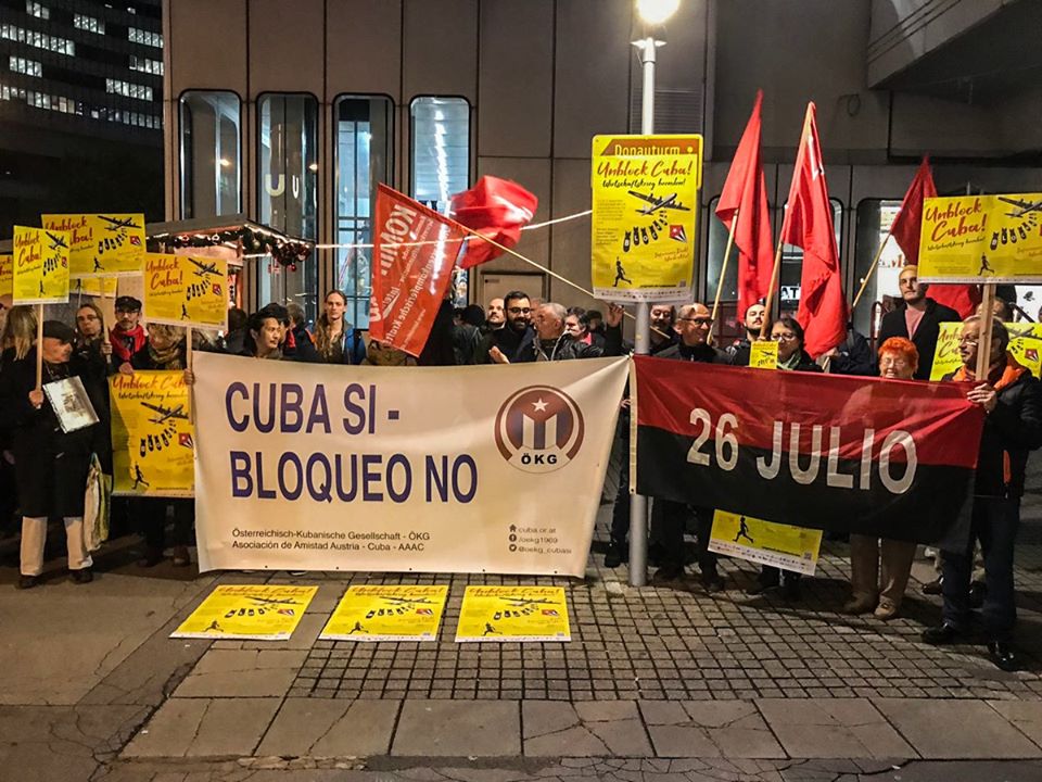 Unblock Cuba Kundgebung in Wien