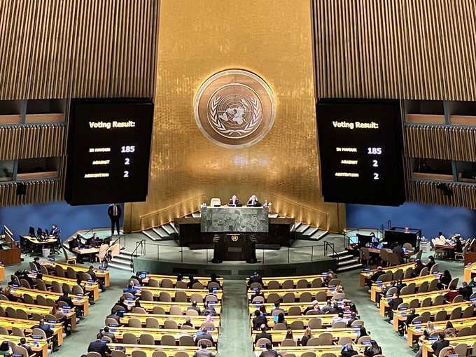UN-Generalversammlung - Abstimmungsergebnis