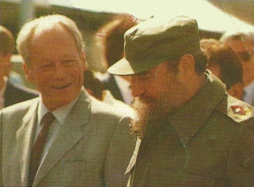 Willy Brandt und Fidel Castro