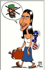 Yoani Sanchez, Karikatur von Carlos Latuff