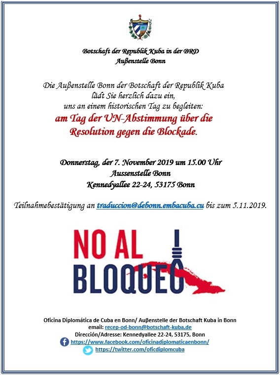 No al Bloqueo - Bonn