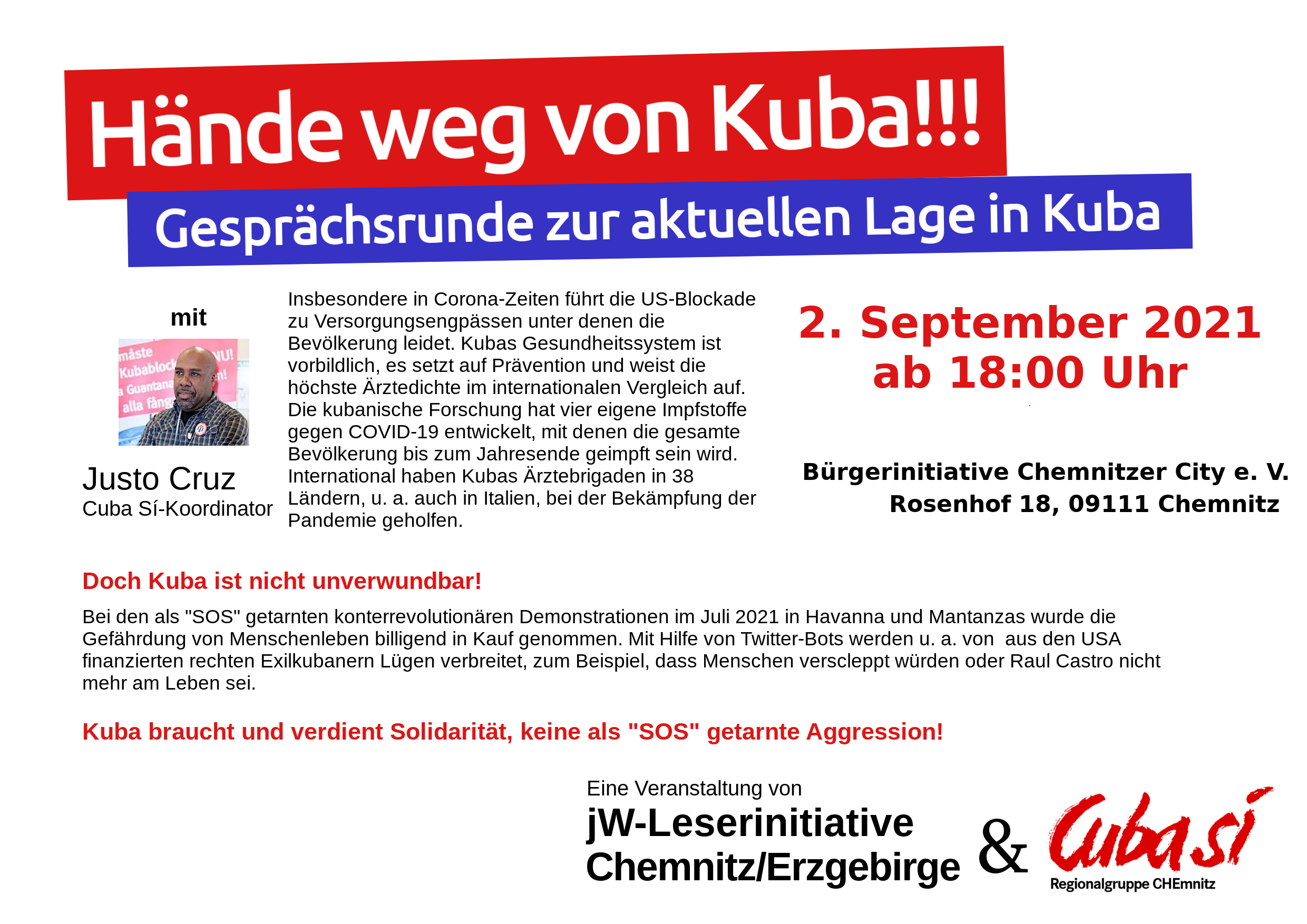 H&auml;nde Weg von Kuba !