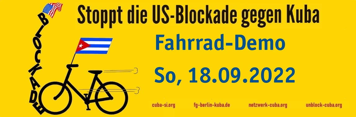 Fahrraddemo gegen die US-Blockade