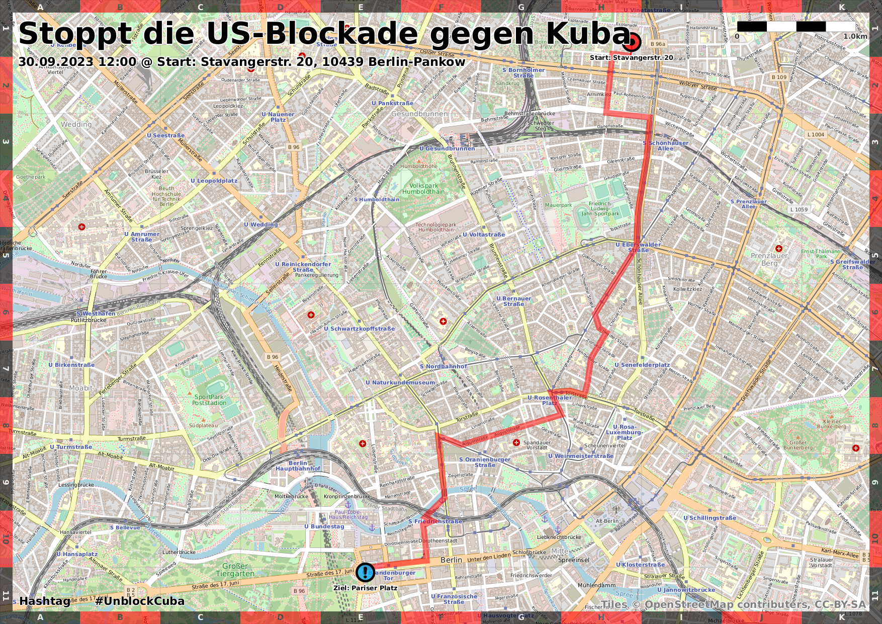 Demoroute Fahrrad-Demonstration