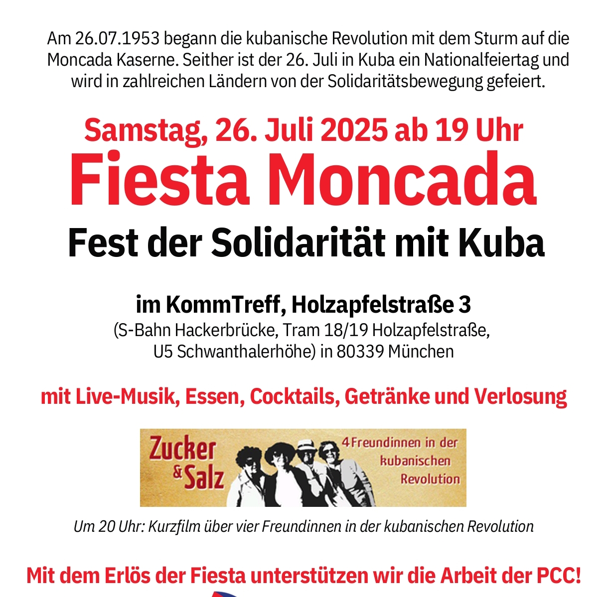 Fiesta Moncada Fest der Solidaritt mit Kuba