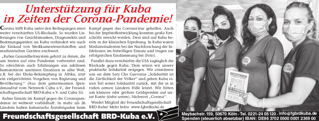 Zeitungsanzeige