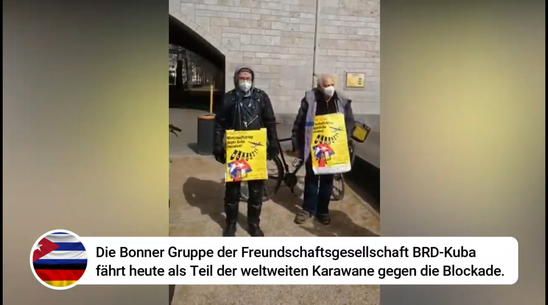 Unblock Cuba Aktion in Bonn