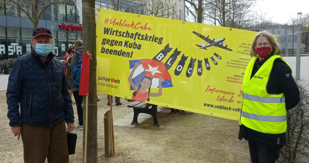 #UnblockCuba - Weltkarawane gegen die Blockade 30 UnblockCuba-Aktion Chemnitz