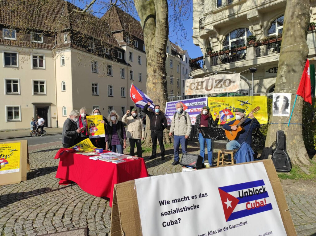 #UnblockCuba - Weltkarawane gegen die Blockade 5 UnblockCuba-Aktion Dortmund