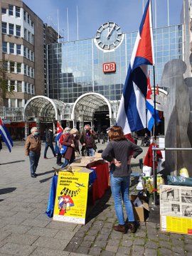 #UnblockCuba - Weltkarawane gegen die Blockade 32 UnblockCuba-Aktion Düsseldorf
