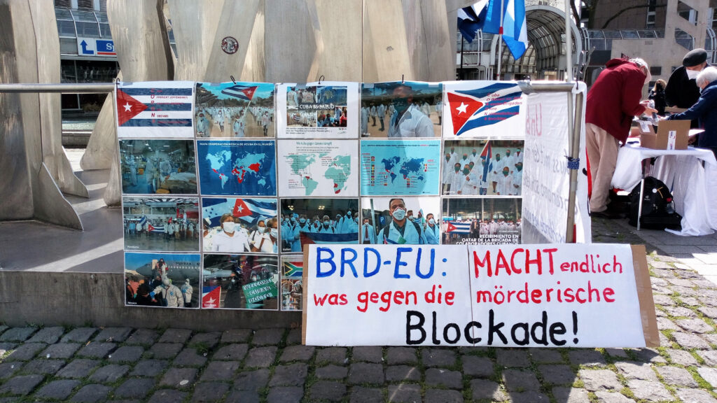 #UnblockCuba - Weltkarawane gegen die Blockade 38 UnblockCuba-Aktion Düsseldorf