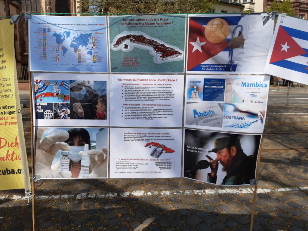 #UnblockCuba - Weltkarawane gegen die Blockade 44 UnblockCuba-Aktion Frankfurt