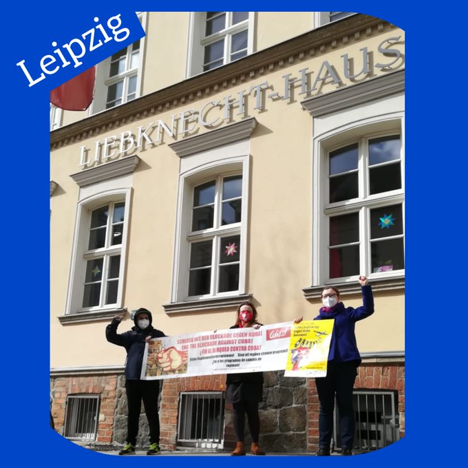 #UnblockCuba - Weltkarawane gegen die Blockade 52 UnblockCuba-Aktion Leipzig