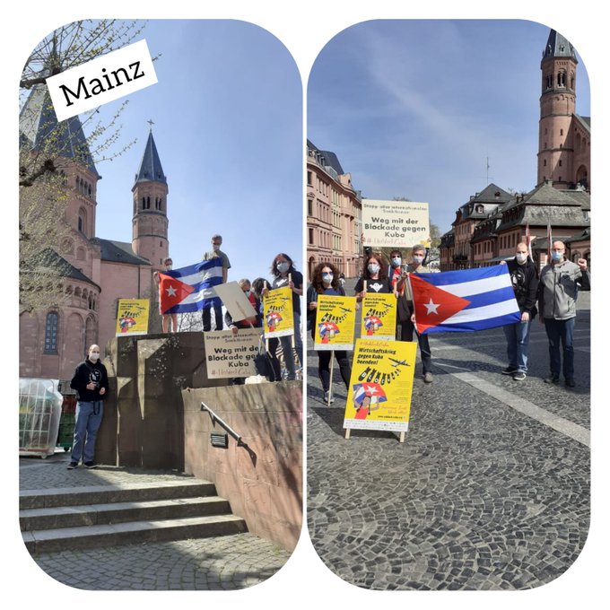 #UnblockCuba - Weltkarawane gegen die Blockade 53 UnblockCuba-Aktion Mainz