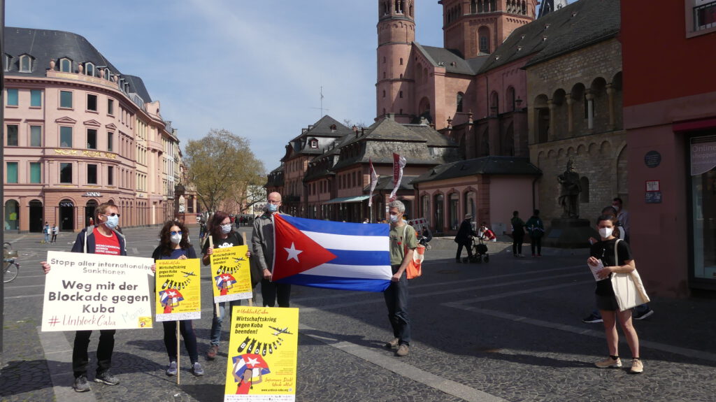 #UnblockCuba - Weltkarawane gegen die Blockade 55 UnblockCuba-Aktion Mainz