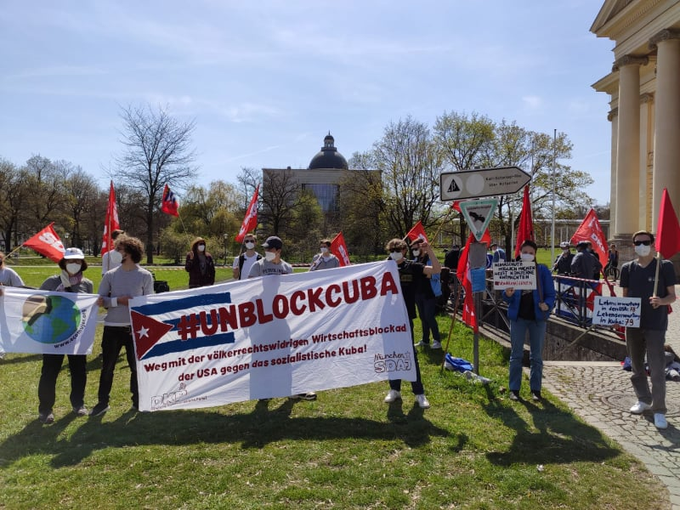 #UnblockCuba - Weltkarawane gegen die Blockade 60 UnblockCuba-Aktion München