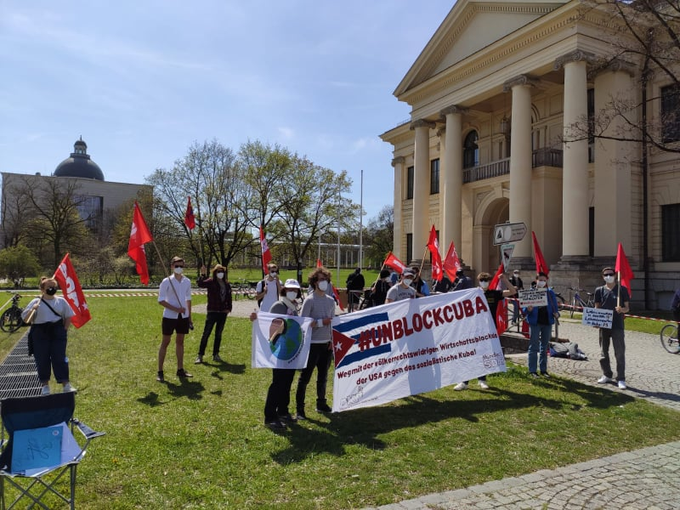 #UnblockCuba - Weltkarawane gegen die Blockade 61 UnblockCuba-Aktion München