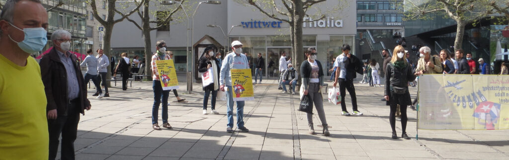 #UnblockCuba - Weltkarawane gegen die Blockade 65 UnblockCuba-Aktion Stuttgart