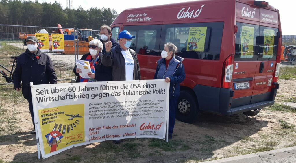 Kubasolidarität am 1. Mai 2 Grünheide: UnblockCuba am 1. Mai