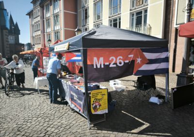 Infostand am 1. Mai auf dem Römerberg