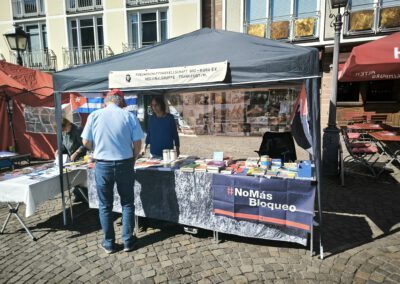 Infostand am 1. Mai auf dem Römerberg