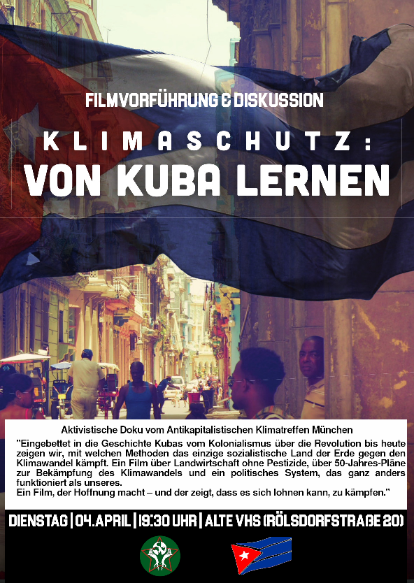 Klimaschutz: Von Kuba lernen – Dienstag, 4. April 2023, 19:30 Uhr Alte VHS, Rölsdorfstr. 20, 53225 Bonn