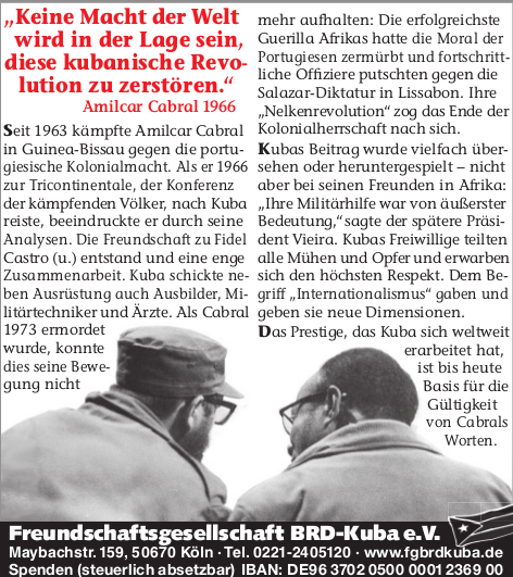 „Keine Macht der Welt wird in der Lage sein, diese kubanische Revolution zu zerstören.“