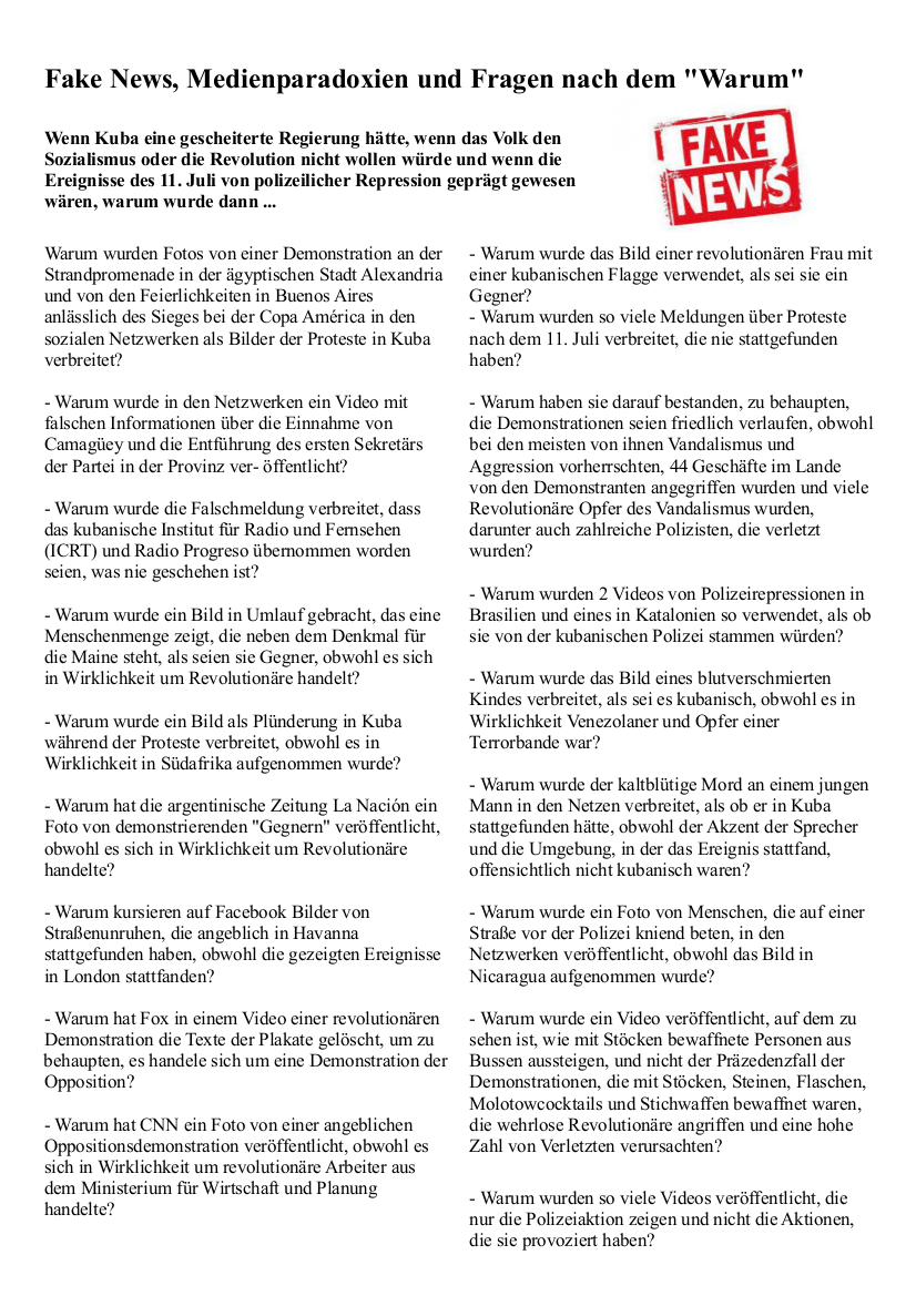 Fake News, Medienparadoxien und Fragen nach dem „Warum“