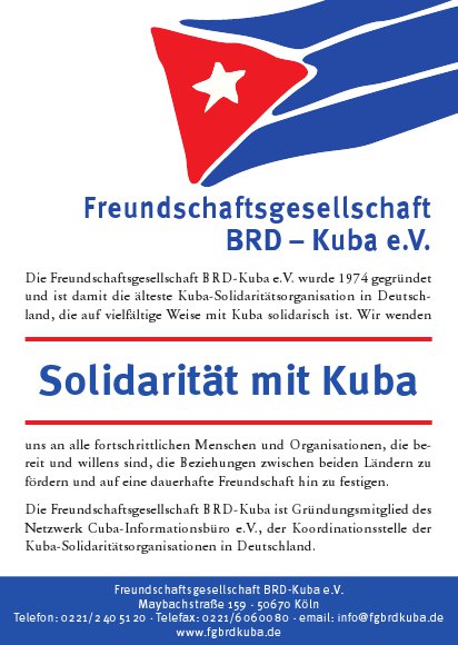 Solidarität mit Kuba