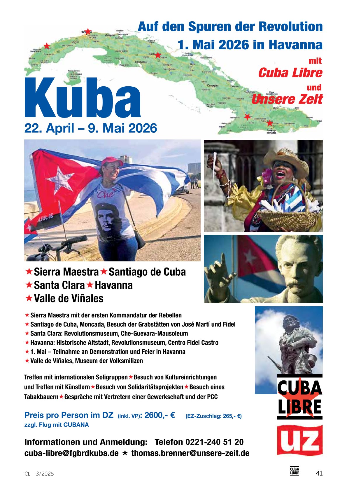 Auf den Spuren der Revolution  – 1. Mai 2026 in Havanna