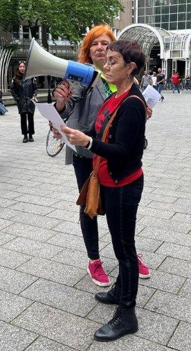 Fahrraddemo und Kundgebungen – Auftakt zur Kampagne #UnblockCuba 22 4 20220611 fahrraddemo rednerinnen