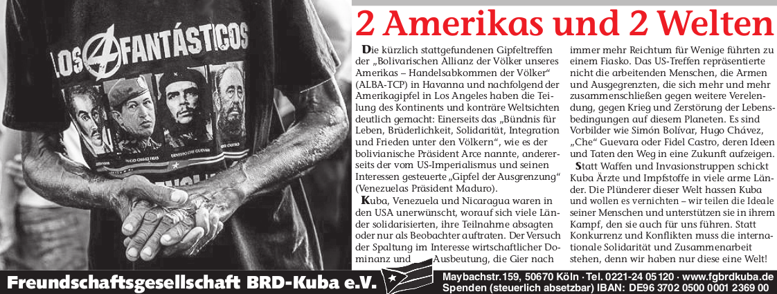 Aus der FG 81 2 Amerikas und 2 Welten