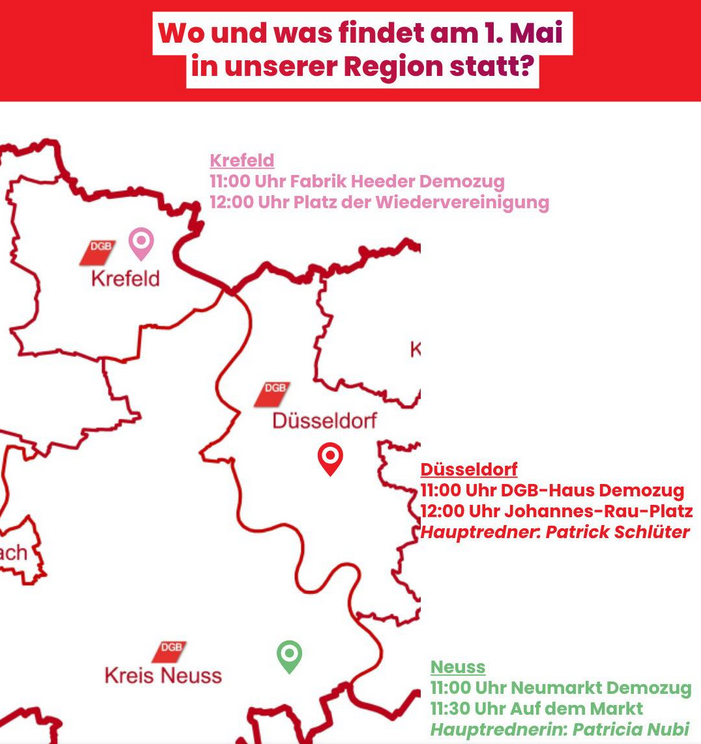 Erster Mai in Düsseldorf – 2026