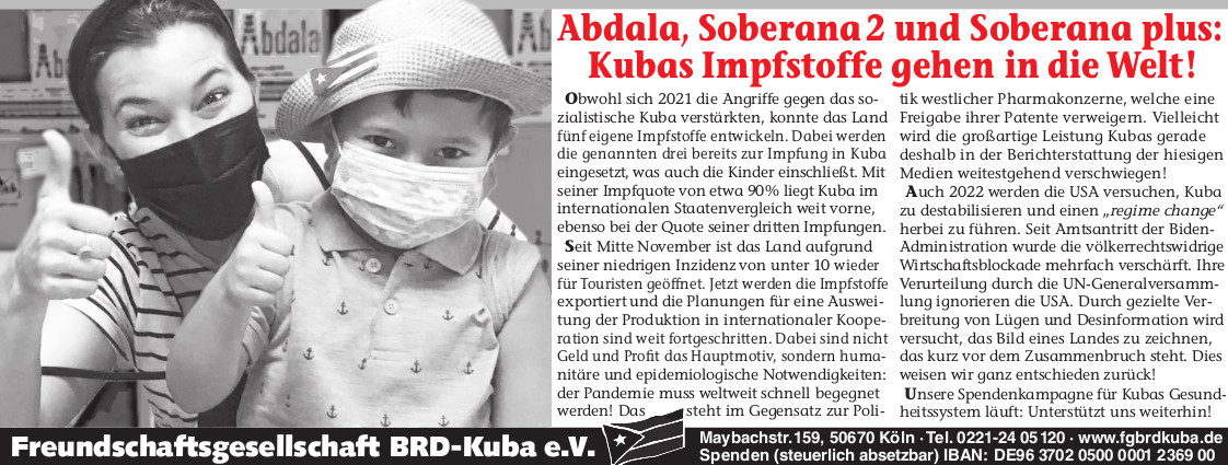 Abdala, Soberana 2 und Soberana Plus:Kubas Impfstoffe gehen in die Welt