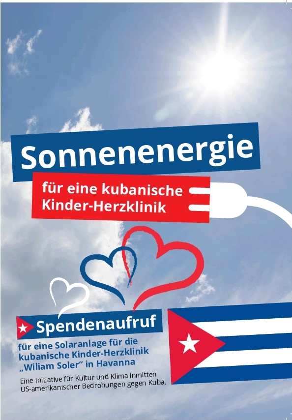 Spendenaufruf für eine Solaranlage für die kubanische Kinder-Herzklinik „,Wiliam Soler“ in Havanna