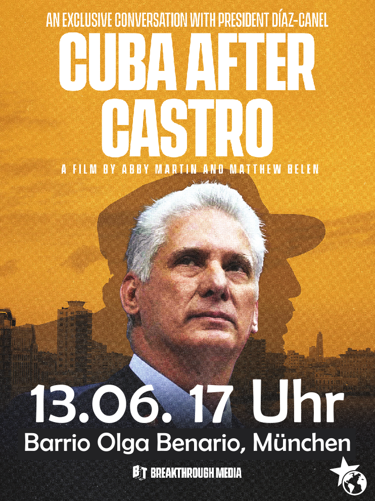 Home 24 13.06.2026 um 17 Uhr den Film „Cuba after Castro“