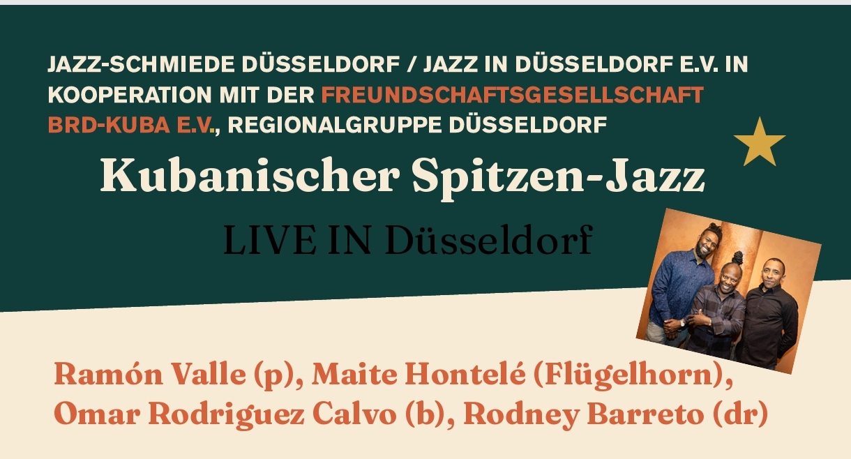 Home 20 9.9.26 20 Uhr Kubanischer Spitzen-Jazz in der Jazzschmiede, Düsseldorf