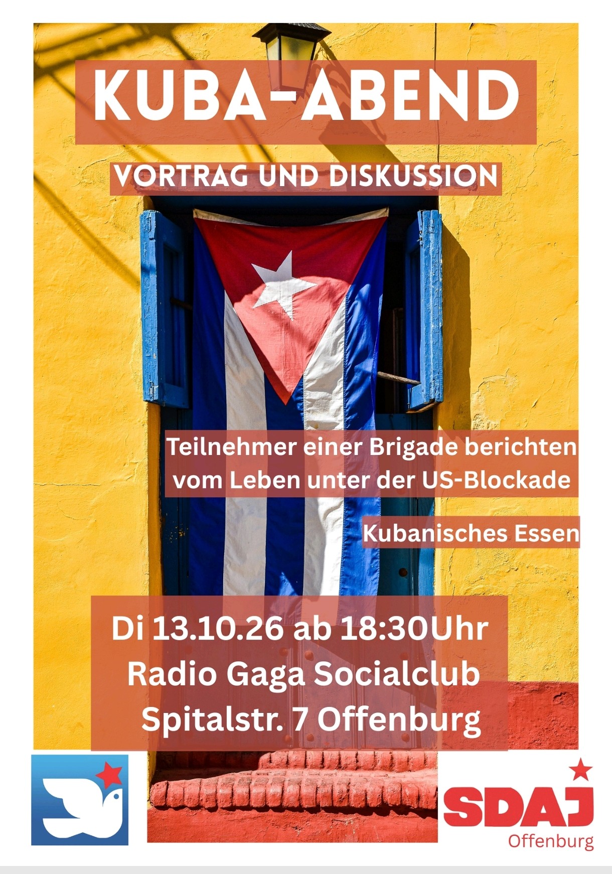 KUBA-ABEND, Brigadeteilnehmer berichten, 13.10.26, 18:30 Uhr, Offenburg